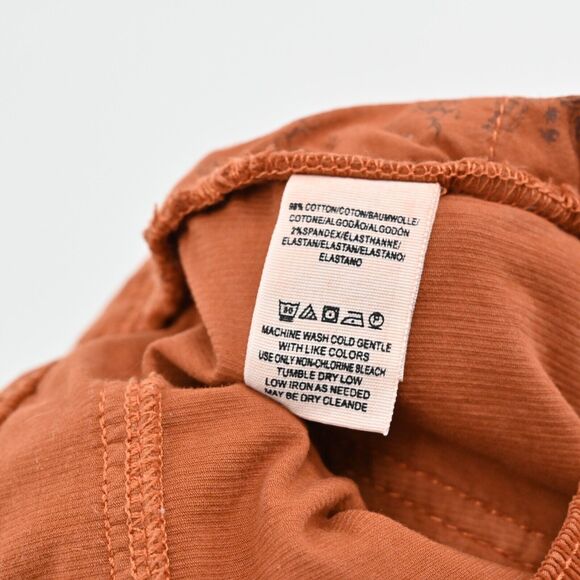 FREE PEOPLE Pants Womens Size 28 We The Free Rust Corduroy Skinny Raw Frayed Hem - Picture 8 of 11